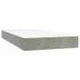 Boxspringbett mit Matratze und hellgrauem LED-Samt 100x200 cm von , Betten und Lattenroste - Ref: Foro24-3136167, Preis: 307,...