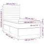 Boxspringbett mit Matratze und hellgrauem LED-Samt 100x200 cm von , Betten und Lattenroste - Ref: Foro24-3136167, Preis: 307,...