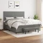 Box spring bed with dark gray fabric mattress 180x200 cm by , Beds and slatted bases - Ref: Foro24-3136694, Price: 645,58 €, ...