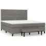 Box spring bed with dark gray fabric mattress 180x200 cm by , Beds and slatted bases - Ref: Foro24-3136694, Price: 645,58 €, ...