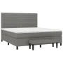 Box spring bed with dark gray fabric mattress 180x200 cm by , Beds and slatted bases - Ref: Foro24-3136694, Price: 645,58 €, ...