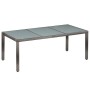 Set de comedor de jardín 9 pzas y cojines ratán sintético gris de vidaXL, Conjuntos de jardín - Ref: Foro24-44070, Precio: 88...