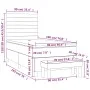 Box spring bed with light gray fabric mattress 90x190 cm by , Beds and slatted bases - Ref: Foro24-3136637, Price: 341,52 €, ...