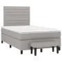 Box spring bed with light gray fabric mattress 120x200 cm by , Beds and slatted bases - Ref: Foro24-3136661, Price: 424,78 €,...