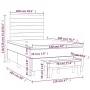 Box spring bed with light gray fabric mattress 120x200 cm by , Beds and slatted bases - Ref: Foro24-3136661, Price: 424,78 €,...