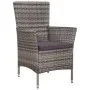 9-piece garden dining set with gray synthetic rattan cushions by vidaXL, Garden sets - Ref: Foro24-44070, Price: 882,03 €, Di...