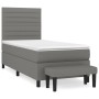 Boxspringbett mit dunkelgrauer Stoffmatratze 100x200 cm von , Betten und Lattenroste - Ref: Foro24-3136654, Preis: 387,14 €, ...