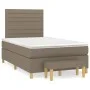 Box spring bed with taupe gray fabric mattress 120x200 cm by , Beds and slatted bases - Ref: Foro24-3137225, Price: 433,75 €,...