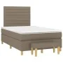 Box spring bed with taupe gray fabric mattress 120x200 cm by , Beds and slatted bases - Ref: Foro24-3137225, Price: 433,75 €,...