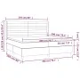 Box spring bed with fabric mattress and light gray LED 200x200 cm by , Beds and slatted bases - Ref: Foro24-3138981, Price: 6...