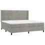 Boxspringbett mit Matratze und hellgrauem LED-Samt 200x200 cm von , Betten und Lattenroste - Ref: Foro24-3139643, Preis: 602,...
