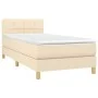 Box spring bed with cream fabric mattress 90x200 cm by , Beds and slatted bases - Ref: Foro24-3140590, Price: 263,90 €, Disco...