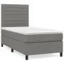 Box spring bed with dark gray fabric mattress 90x200 cm by , Beds and slatted bases - Ref: Foro24-3141826, Price: 348,95 €, D...