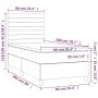 Box spring bed with dark gray fabric mattress 90x200 cm by , Beds and slatted bases - Ref: Foro24-3141826, Price: 348,95 €, D...