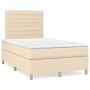 Box spring bed with cream fabric mattress 120x200 cm by , Beds and slatted bases - Ref: Foro24-3142406, Price: 433,57 €, Disc...