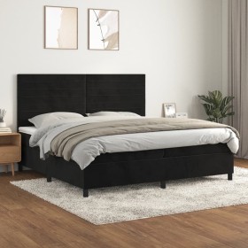 Boxspringbett mit schwarzer Samtmatratze 200x200 cm von , Betten und Lattenroste - Ref: Foro24-3143105, Preis: 601,37 €, Raba...