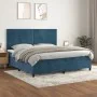 Boxspringbett mit dunkelblauer Samtmatratze 200x200 cm von , Betten und Lattenroste - Ref: Foro24-3143107, Preis: 638,01 €, R...