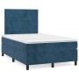 Box spring bed with dark blue velvet mattress 120x200 cm by , Beds and slatted bases - Ref: Foro24-3143077, Price: 409,17 €, ...