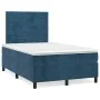 Cama box spring con colchón terciopelo azul oscuro 120x200 cm de , Camas y somieres - Ref: Foro24-3143077, Precio: 404,32 €, ...