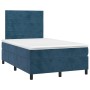 Box spring bed with dark blue velvet mattress 120x200 cm by , Beds and slatted bases - Ref: Foro24-3143077, Price: 409,17 €, ...