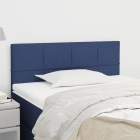 Blue fabric headboard 90x5x78/88 cm by , Headboards and footboards - Ref: Foro24-346024, Price: 47,94 €, Discount: %