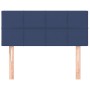 Kopfteil aus blauem Stoff, 90 x 5 x 78/88 cm von , Kopf- und Fußteile - Ref: Foro24-346024, Preis: 42,81 €, Rabatt: %