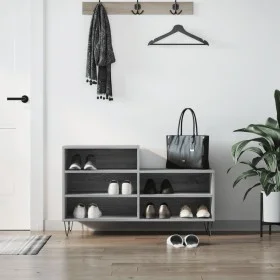 Sonoma gray plywood shoe cabinet 102x36x60 cm by , Shoe racks and shoe organizers - Ref: Foro24-831394, Price: 46,77 €, Disco...