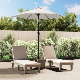 Sand white aluminum parasol 200x224 cm by , Umbrellas - Ref: Foro24-47204, Price: 50,46 €, Discount: %