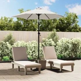 Sonnenschirm aus sandweißem Aluminium, 200 x 224 cm von , Sonnenschirme - Ref: Foro24-47204, Preis: 45,40 €, Rabatt: %