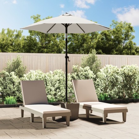 Sonnenschirm aus sandweißem Aluminium, 200 x 224 cm von , Sonnenschirme - Ref: Foro24-47204, Preis: 50,46 €, Rabatt: %