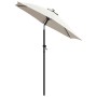 Sonnenschirm aus sandweißem Aluminium, 200 x 224 cm von , Sonnenschirme - Ref: Foro24-47204, Preis: 50,46 €, Rabatt: %
