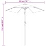 Sonnenschirm aus sandweißem Aluminium, 200 x 224 cm von , Sonnenschirme - Ref: Foro24-47204, Preis: 50,46 €, Rabatt: %