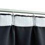 Cortinas opacas con ganchos 2 piezas gris antracita 140x245 cm