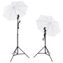 Study kit with 5 colored backdrops and 2 umbrellas by vidaXL, Flashes and studio lighting - Ref: Foro24-190206, Price: 129,30...