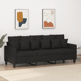3-seater black fabric sofa 180 cm by , Sofas - Ref: Foro24-359279, Price: 319,50 €, Discount: %