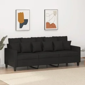 3-seater black fabric sofa 180 cm by , Sofas - Ref: Foro24-359279, Price: 295,86 €, Discount: %