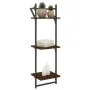 Wall shelves 3 levels bars 2 units brown oak 30x25x100 cm by , Shelves and shelves - Ref: Foro24-836262, Price: 27,33 €, Disc...