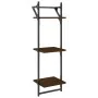Wall shelves 3 levels bars 2 units brown oak 30x25x100 cm by , Shelves and shelves - Ref: Foro24-836262, Price: 27,33 €, Disc...