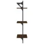 Wall shelves 3 levels bars 2 units brown oak 30x25x100 cm by , Shelves and shelves - Ref: Foro24-836262, Price: 27,33 €, Disc...