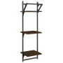 Wall shelves 3 levels bars 2 units brown oak 30x25x100 cm by , Shelves and shelves - Ref: Foro24-836262, Price: 27,33 €, Disc...