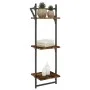 Wall shelves 3 levels bars 2 units smoked oak 30x25x100cm by , Shelves and shelves - Ref: Foro24-836260, Price: 27,42 €, Disc...