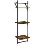 Wall shelves 3 levels bars 2 units smoked oak 30x25x100cm by , Shelves and shelves - Ref: Foro24-836260, Price: 27,42 €, Disc...
