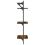 Wall shelves 3 levels bars 2 units smoked oak 30x25x100cm by , Shelves and shelves - Ref: Foro24-836260, Price: 27,42 €, Disc...