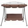 Outdoor convertible swing bench with canopy in brown color by vidaXL, Garden rockers - Ref: Foro24-43242, Price: 249,62 €, Di...
