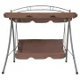 Outdoor convertible swing bench with canopy in brown color by vidaXL, Garden rockers - Ref: Foro24-43242, Price: 265,18 €, Di...