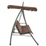 Outdoor convertible swing bench with canopy in brown color by vidaXL, Garden rockers - Ref: Foro24-43242, Price: 265,18 €, Di...