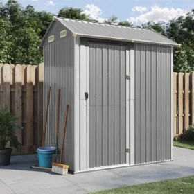 Cobertizo jardín acero galvanizado gris claro 192x152,5x237cm de , Cobertizos - Ref: Foro24-364530, Precio: 277,07 €, Descuen...