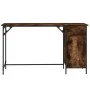 Computer desk engineered wood smoke oak 131x48x75 cm by , Desks - Ref: Foro24-836220, Price: 84,46 €, Discount: %