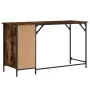 Computer desk engineered wood smoke oak 131x48x75 cm by , Desks - Ref: Foro24-836220, Price: 84,46 €, Discount: %