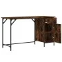 Computer desk engineered wood smoke oak 131x48x75 cm by , Desks - Ref: Foro24-836220, Price: 84,46 €, Discount: %